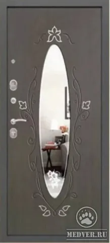 Стальная дверь с зеркалом-135